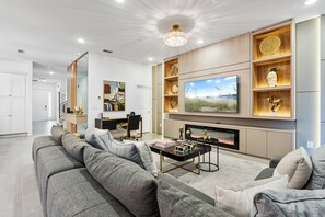 TV connectée, cheminée