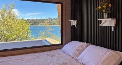 Cozy TinyHouse in Patagonia Costa with hot tub by the Sea