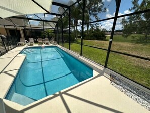 Una piscina riscaldata
