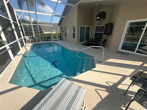 A heated pool
