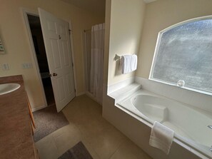 Hair dryer, towels