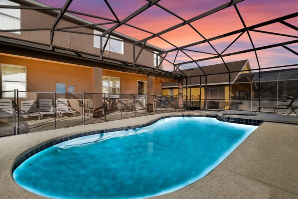 A heated pool