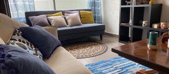 Family apartment, safe and spacious for 5 people in Ñuñoa, Santiago