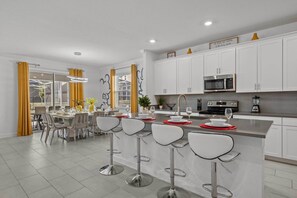 Fridge, microwave, oven, stovetop - Disney! Private Pool, Hot Tub, Game Room & Themed Bedrooms. Book Now! #CG788 (Orlando)