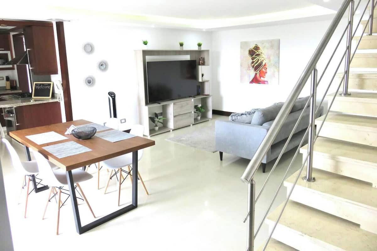 Luxury Apartment, Balcony, City View | Dining room