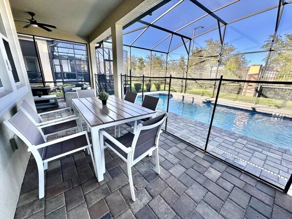 A heated pool