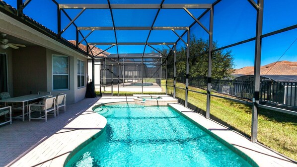 A heated pool