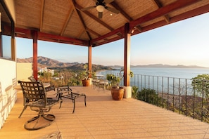 Balcony - Oceanview Villa with Wrap-Around Terrace, Private Pool, Hot Tub, and Guesthouse (Cabo Velas)
