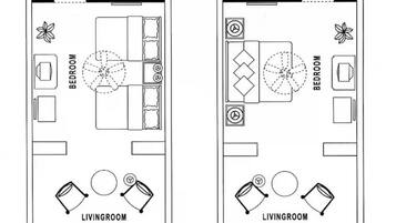 Suite Deluxe, vista a la playa | Plano