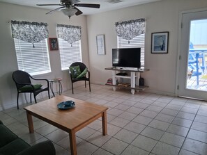 Smart TV, DVD player, books