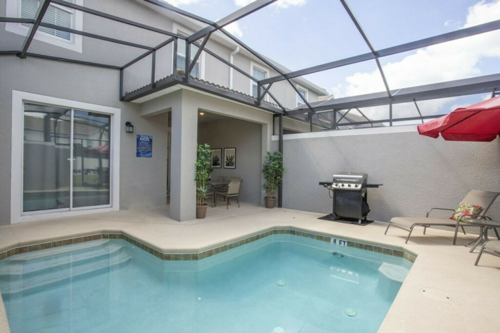 A heated pool