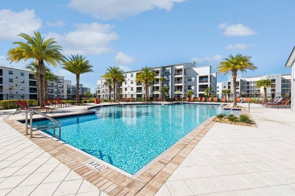 A heated pool