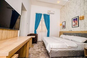 Deluxe Apartment, Balcony, City View | 1 bedroom, desk, laptop workspace, blackout curtains - House 98 Apartment (Abuja)