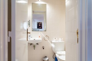 Douche, séchoir à cheveux, serviettes fournies