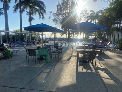 Private Pool access and 1 minute walking distance to the beach.