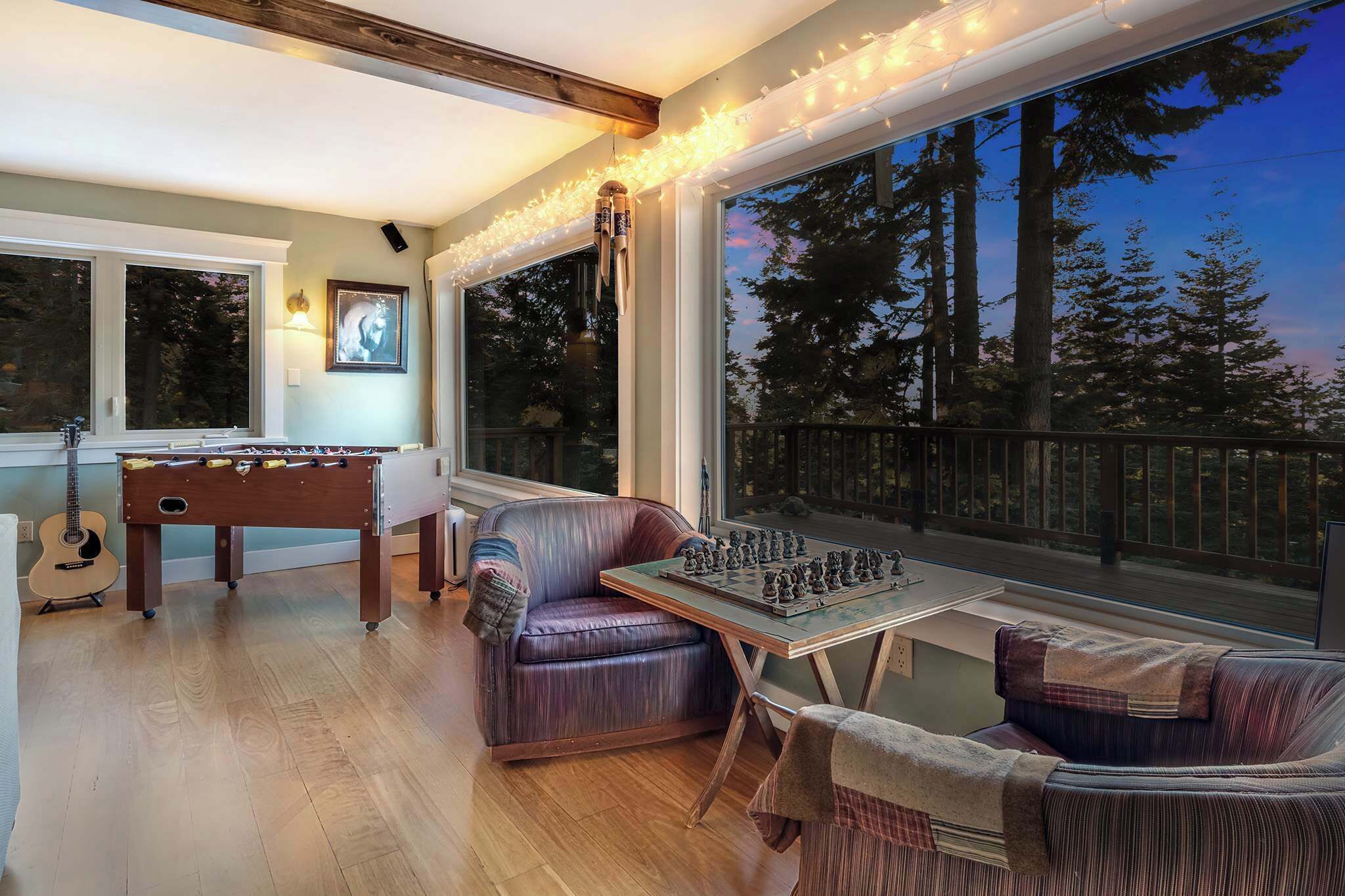 House, Multiple Beds, Hot Tub, Mountain View (Carnelian Bay Getaway) | Living area | 42-inch flat-screen TV with digital channels, fireplace