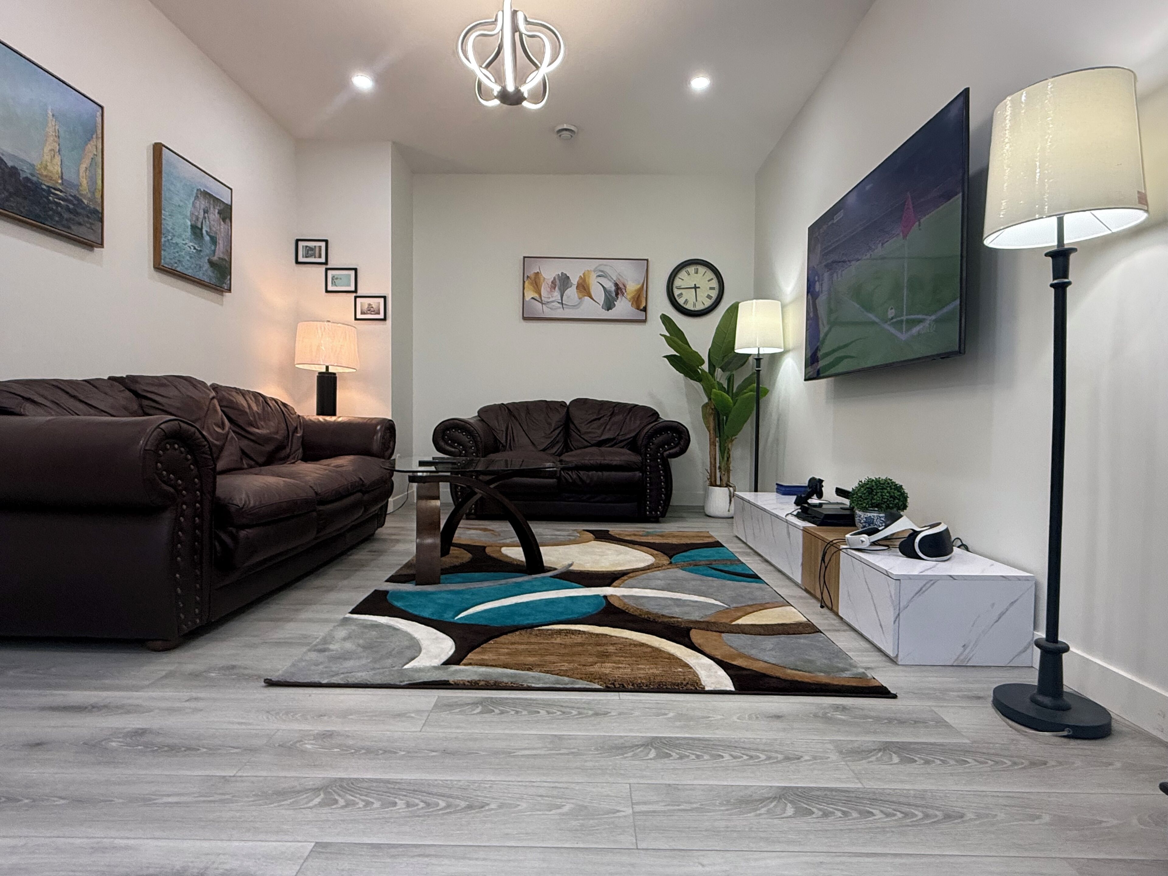 Smart TV, video games, table football, books