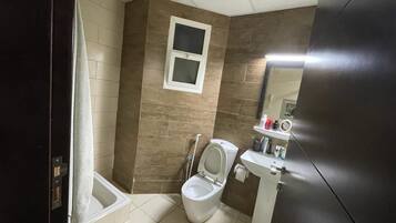 Towels, soap, toilet paper