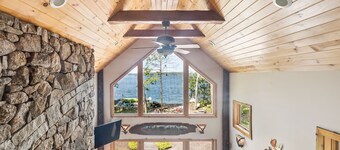 Winnipesaukee Waterfront Adirondack Home with Dock