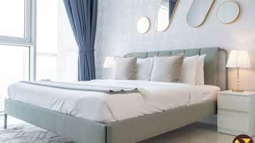 Luxury Apartment, City View | 2 bedrooms, iron/ironing board, free WiFi, bed sheets