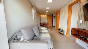 Basic Apartment | Living area - Flat Oceânica Frente Mar - By Almare (Joao Pessoa)