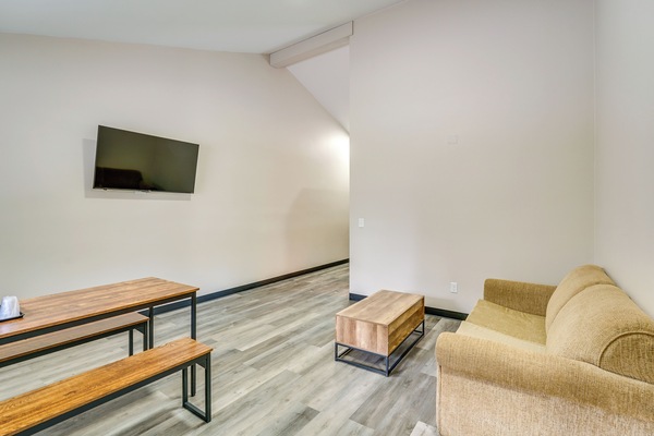 Port Huron Vacation Rental | Studio | 1BA | 1 Step Required | 600 Sq Ft