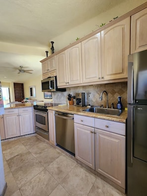 Microwave, oven, stovetop, dishwasher