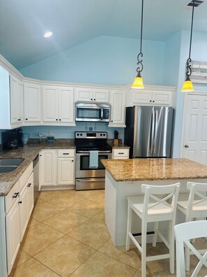 Microwave, oven, stovetop, dishwasher