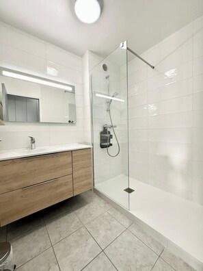 Shower, hair dryer