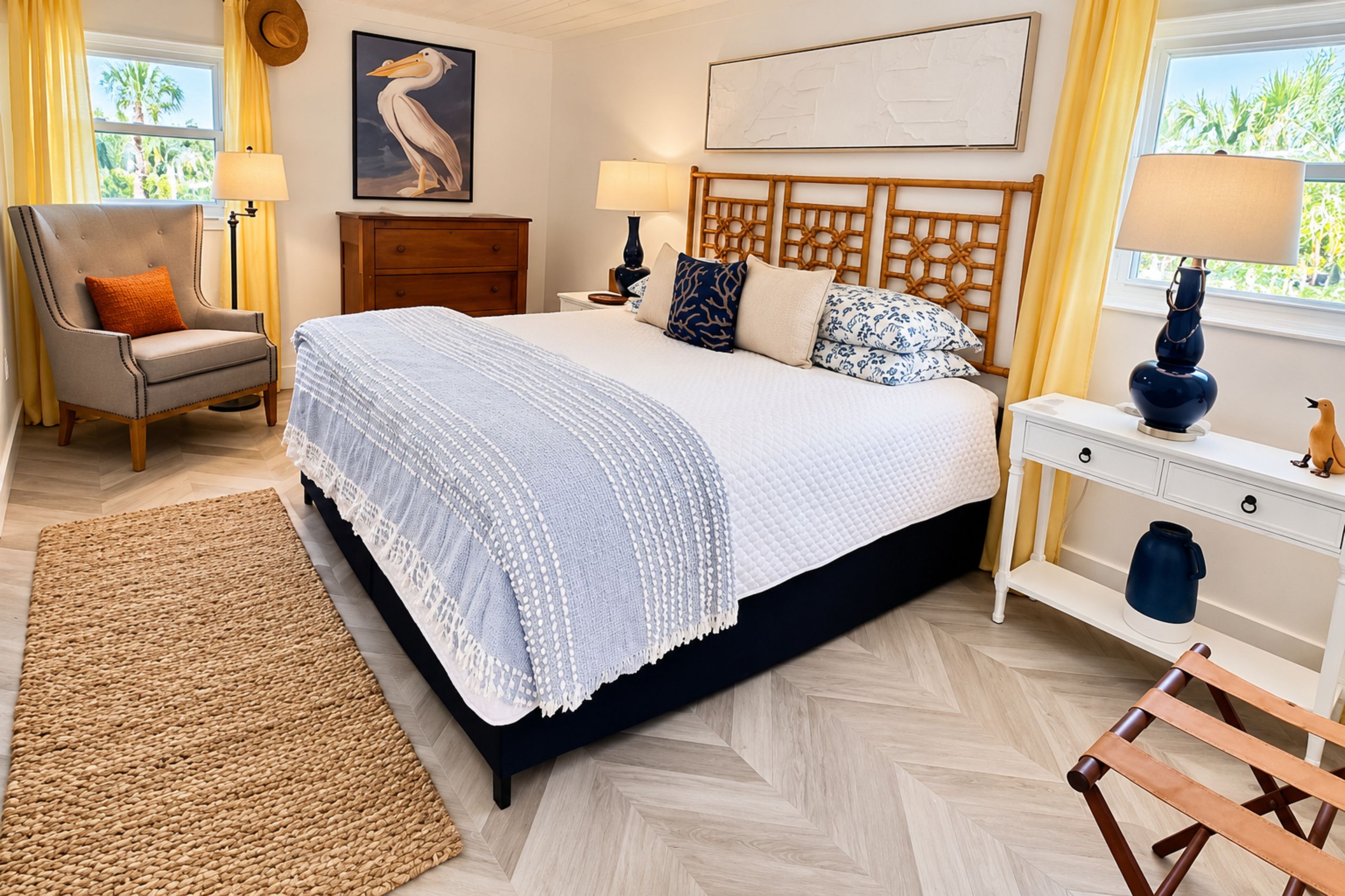2 bedrooms, desk, iron/ironing board, WiFi (free)