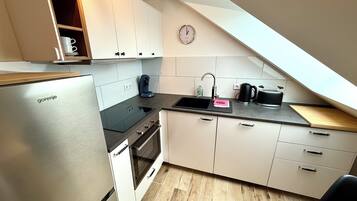 Fridge, oven, stovetop, dishwasher