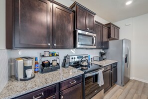 Microwave, oven, stovetop, dishwasher