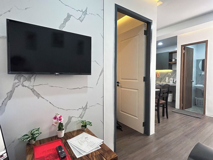 Apartamento standard, 1 cama de casal, aceita animais de estimação | Escrivaninha, espaço de trabalho para notebook, quartos à prova de som