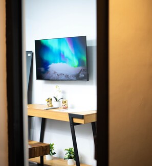Deluxe Apartment, 1 Double Bed with Sofa bed, Pets allowed, City View | Living area | 40-inch Smart TV with digital channels, Netflix, streaming services
