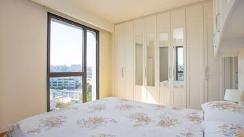 Comfort Condo, Kitchen, City View | 1 bedroom, premium bedding, in-room safe, individually decorated