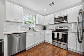 Microwave, oven, stovetop, dishwasher