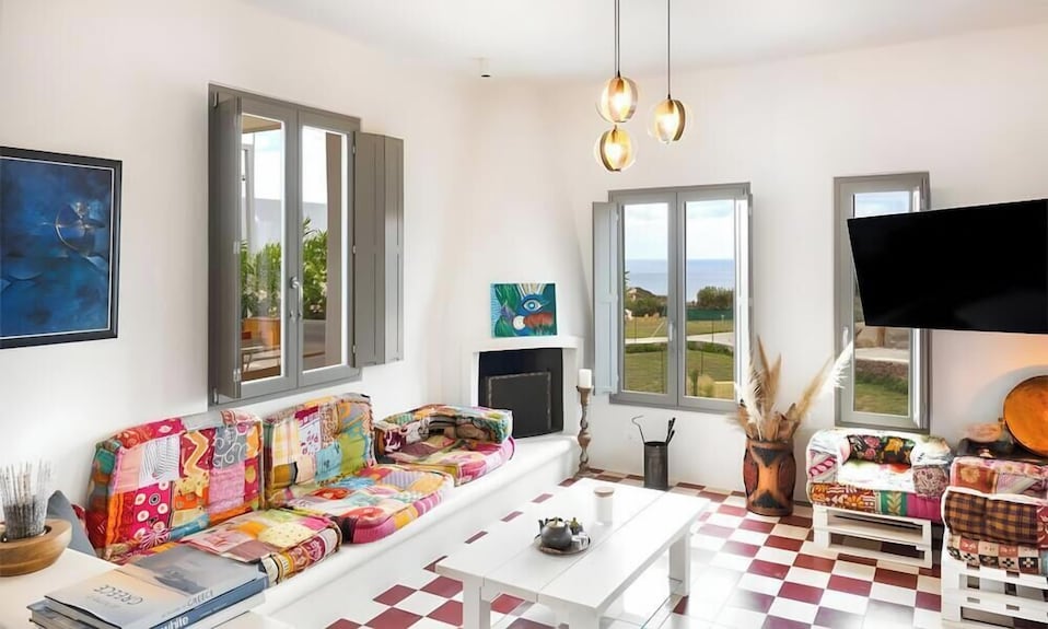 Casa Vacacional 'Olive' Con Vistas Al Mar, Wi-fi Y Aire Acondicionado - Milos
