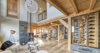 Chalet Face Au Mont-blanc: avec vue imprenable sur les montagnes, proche MegĂšve