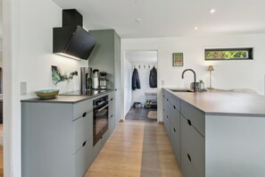Fridge, oven, stovetop, dishwasher