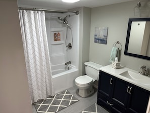 Hair dryer, towels, soap, toilet paper - Charming 3-bedroom house close to the Lake/Downtown in Clear Lake IA (Clear Lake)