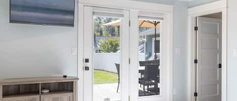 Iron/ironing board, travel crib, free WiFi, bed sheets