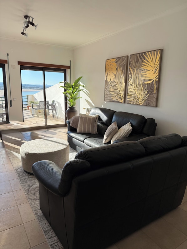 Smart TV, fireplace, DVD player, books