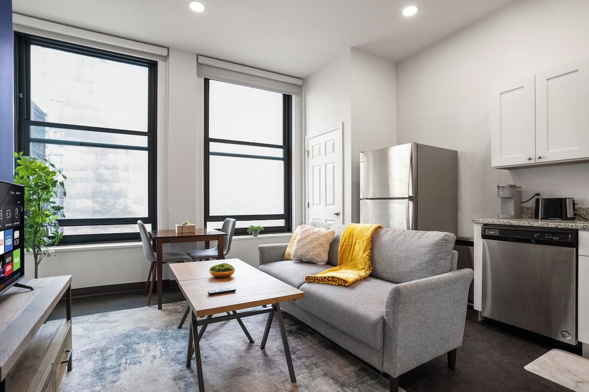 Appartement Deluxe, 1 grand lit, non-fumeur | Coin séjour