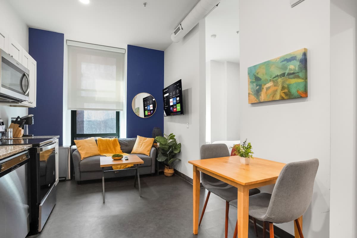 Appartement Deluxe, 1 grand lit, non-fumeur | Coin séjour