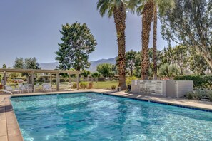 A heated pool