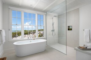 Hair dryer, towels