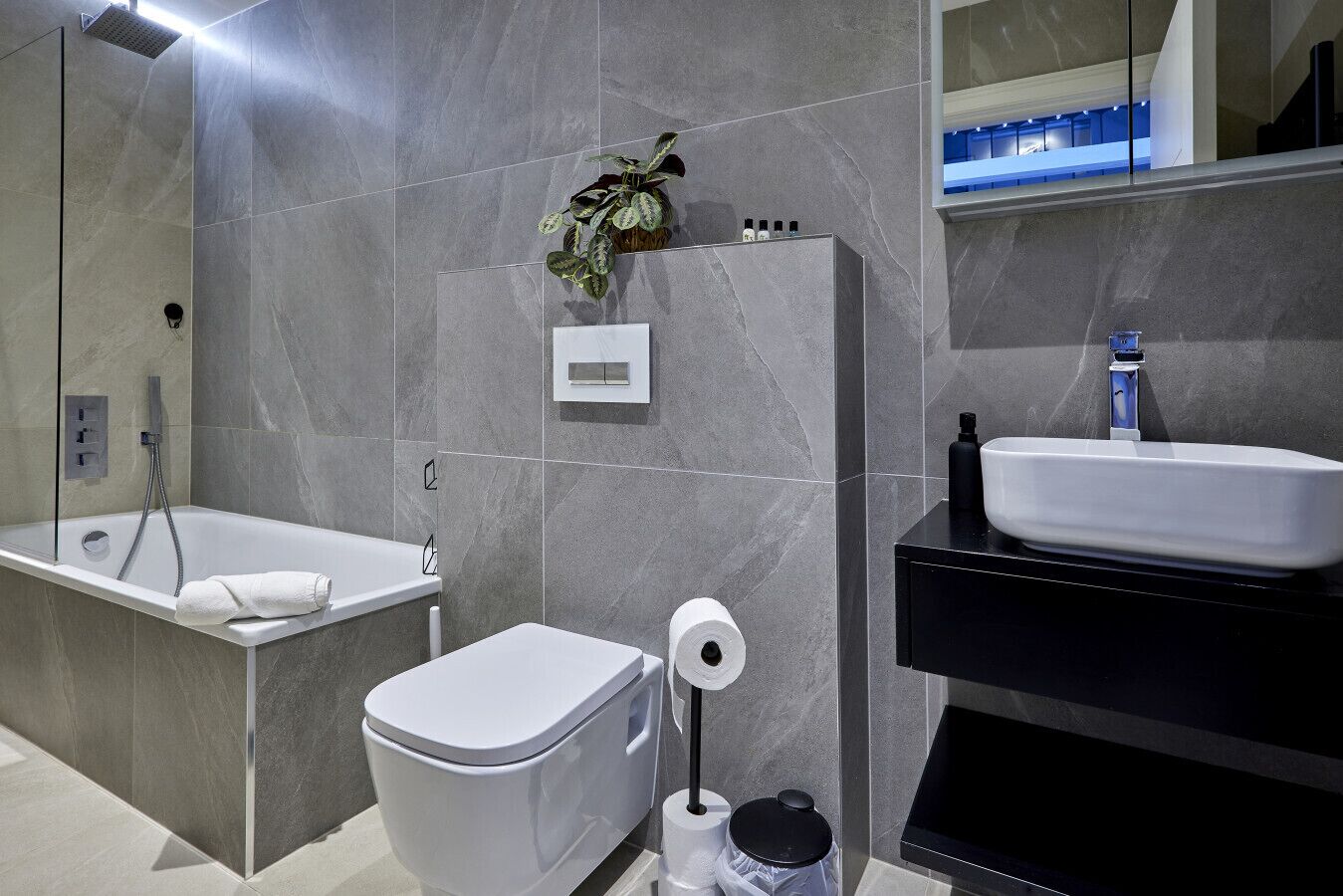 Hair dryer, towels