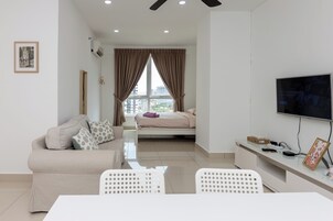 Standard Apartment, Balcony, City View | Living area | Smart TV, Netflix, streaming services