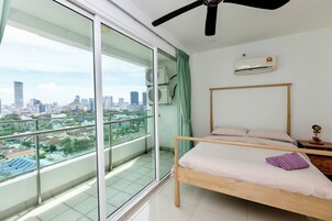 Standard Apartment, Balcony, City View | 1 bedroom, desk, laptop workspace, soundproofing
