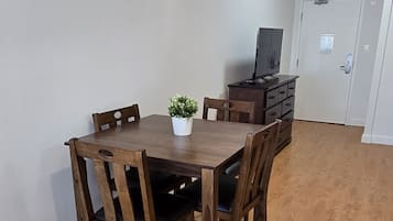 City Double Room, Multiple Beds, Mobility Accessible, Non Smoking | Living area | 43-inch Smart TV with digital channels